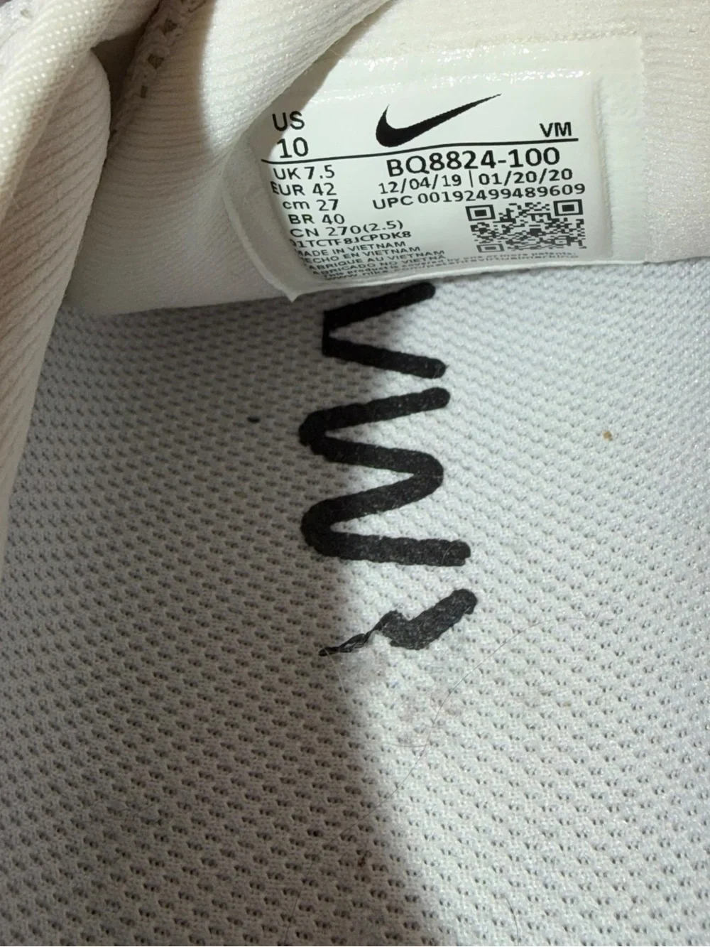 Nike Air Max  BQ8824-100 White Black